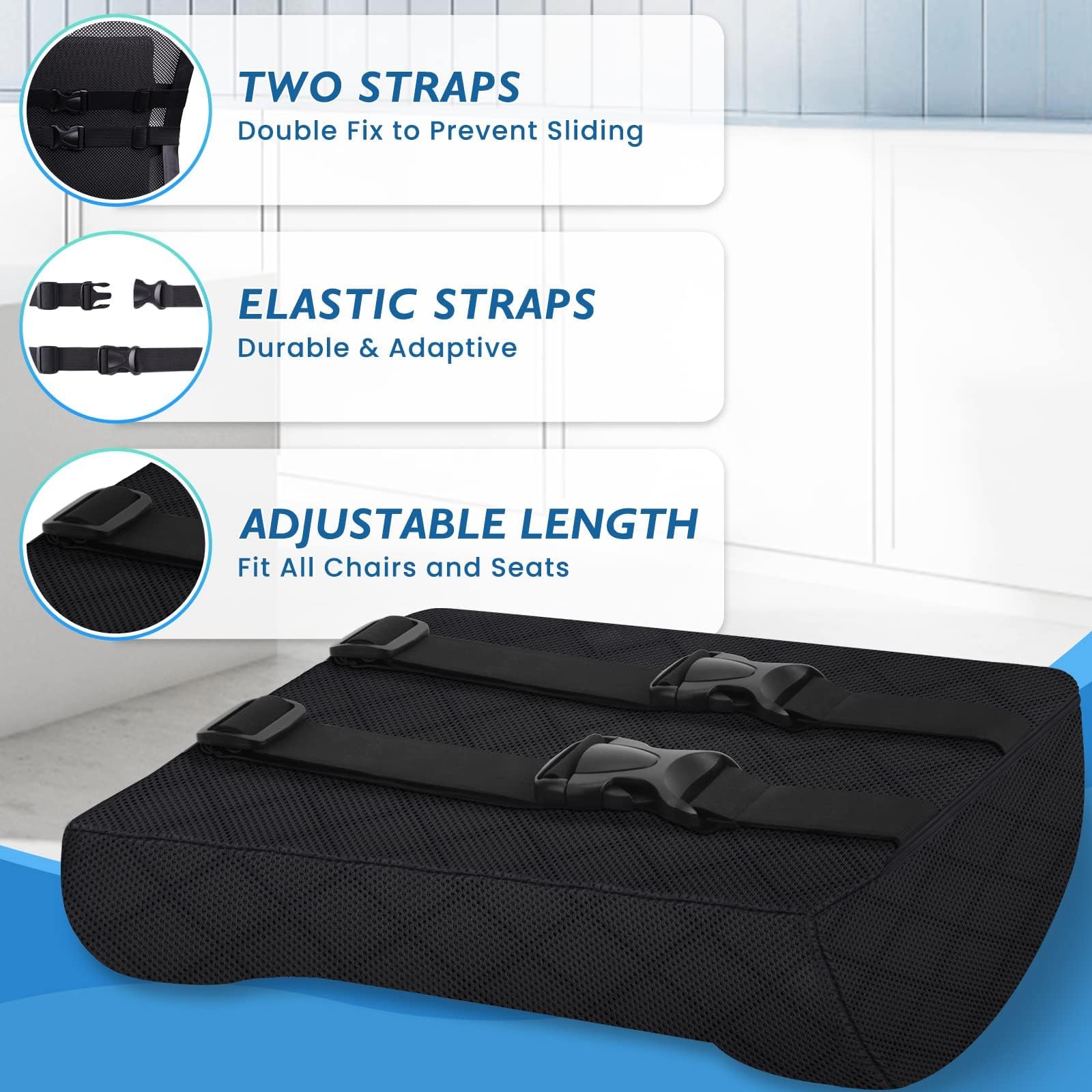 LumbarPal breathable mesh cover detail promoting airflow and cooling