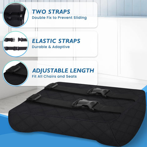 LumbarPal breathable mesh cover detail promoting airflow and cooling