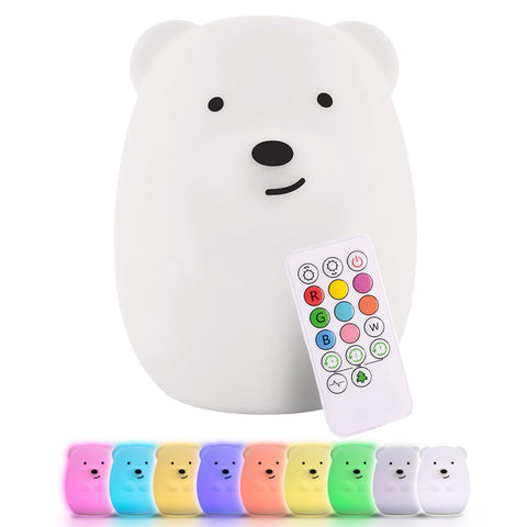 Lumipets bear front view showing cuddly silicone and warm glow benefit