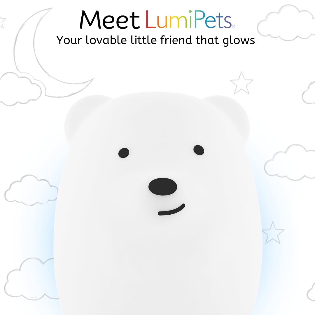 Lumipets bear silicone texture close-up highlighting soft safe feel
