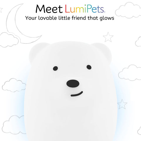 Lumipets bear silicone texture close-up highlighting soft safe feel