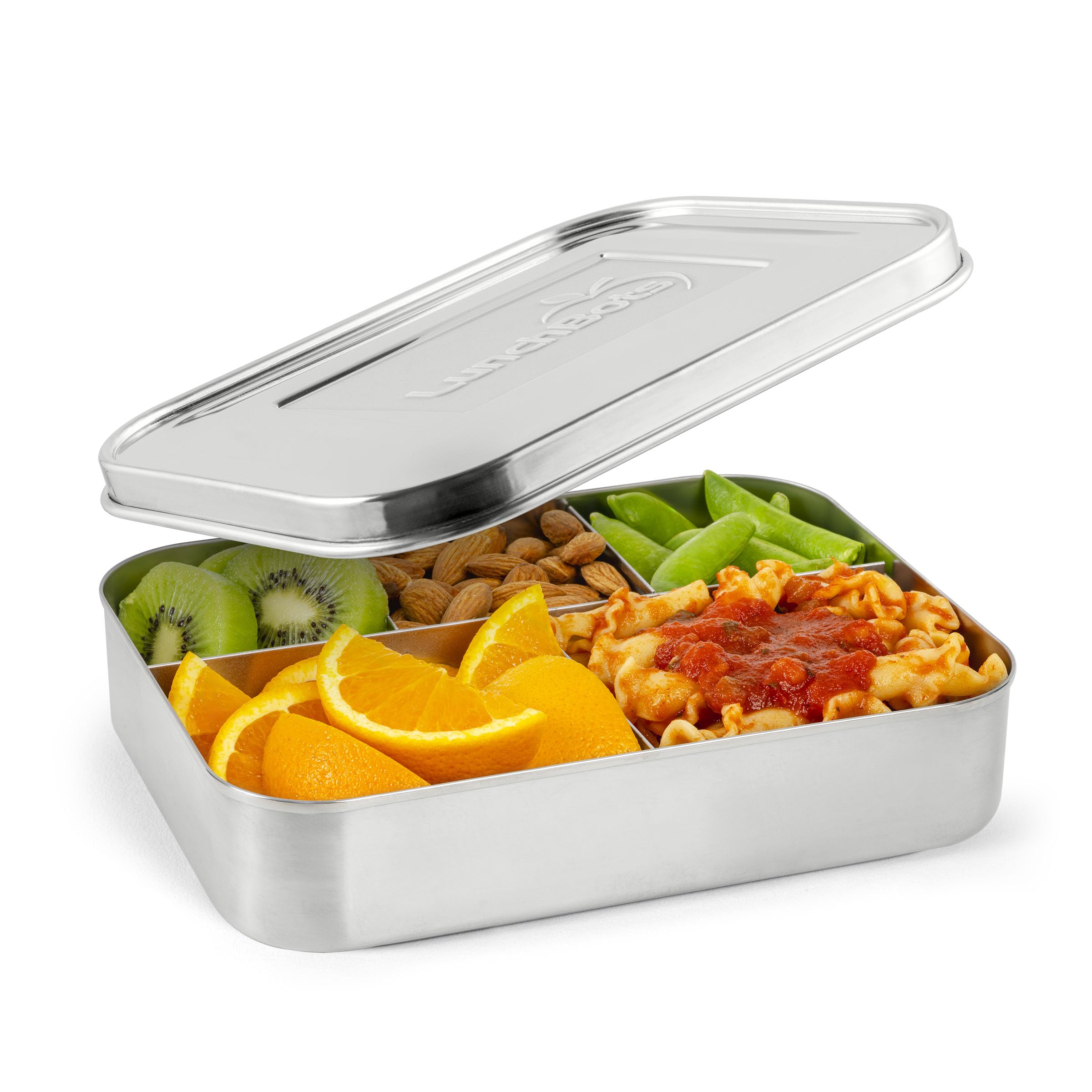 LunchBots Cinco front packaging showing product and label, clear identification benefit