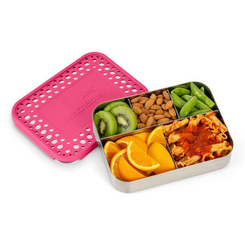 LunchBots Cinco open showing five sections for meal variety