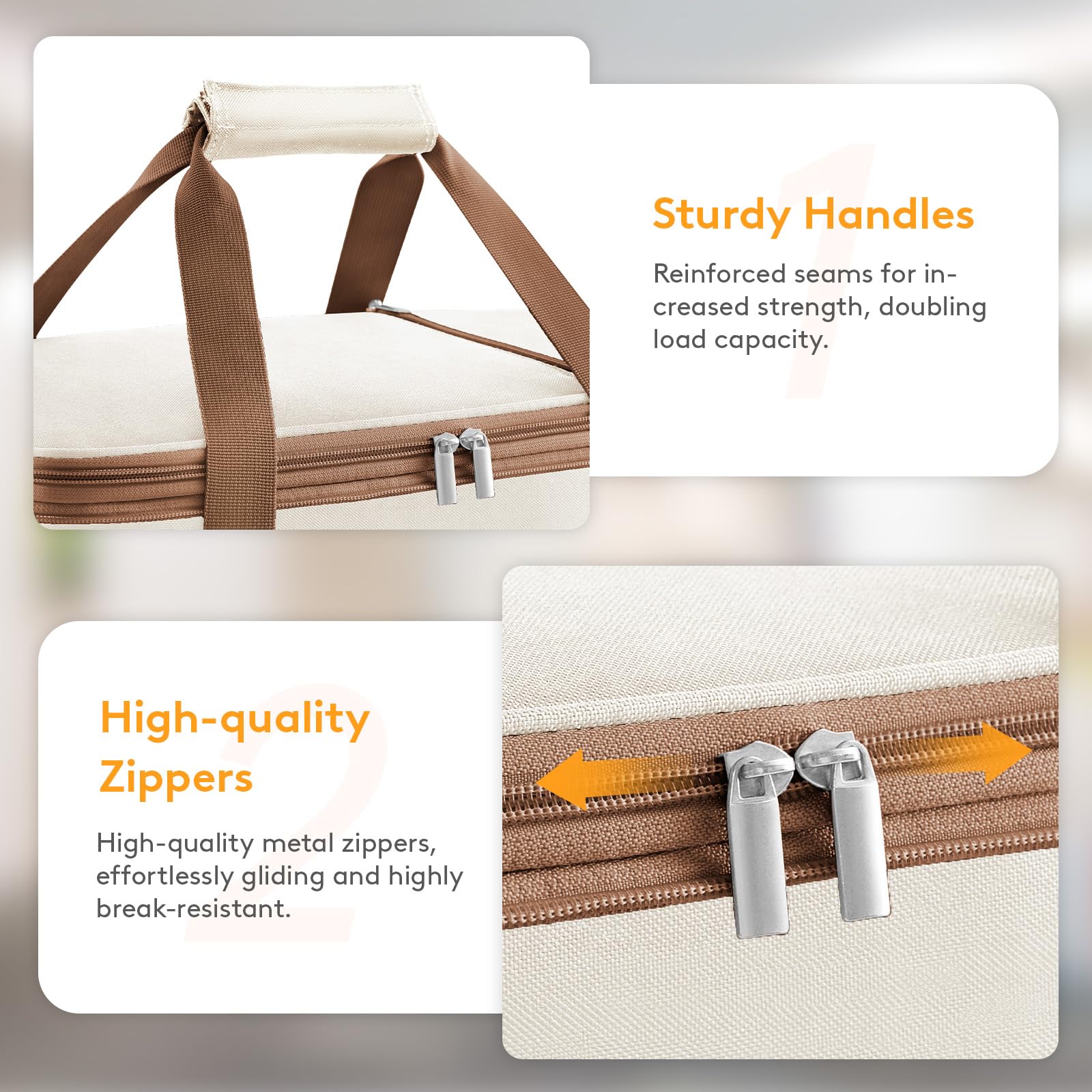 LUNCIA exterior zipper pocket holding utensils and condiments for organized storage