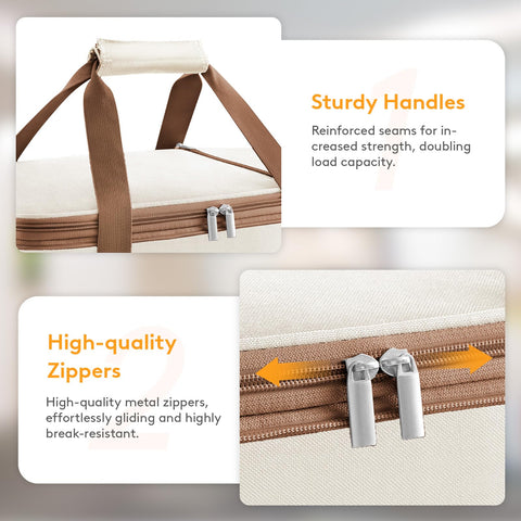 LUNCIA exterior zipper pocket holding utensils and condiments for organized storage