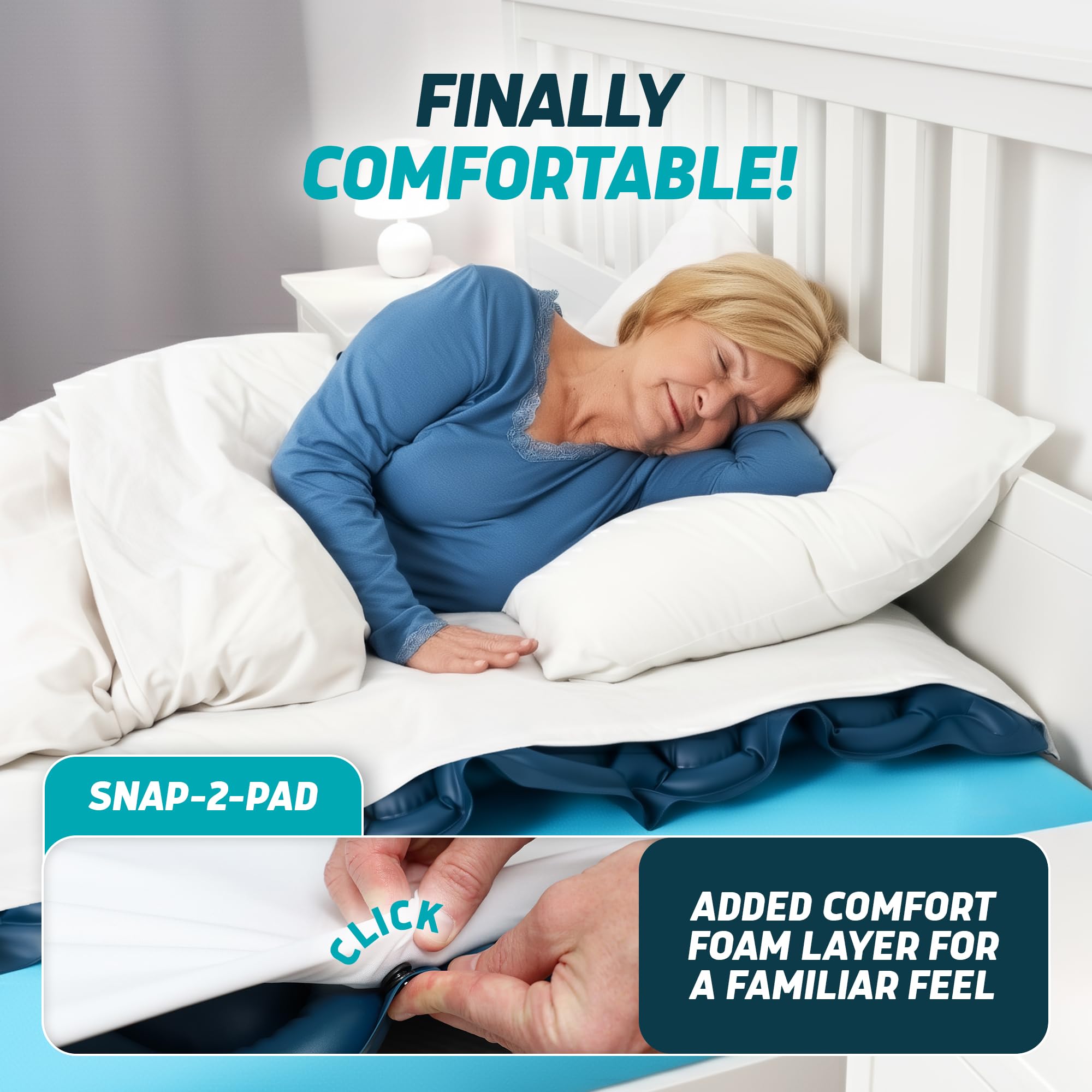 Lunderg pressurelief comfort layer closeup highlighting softer surface for better rest