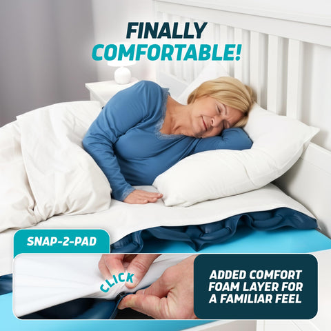 Lunderg pressurelief comfort layer closeup highlighting softer surface for better rest