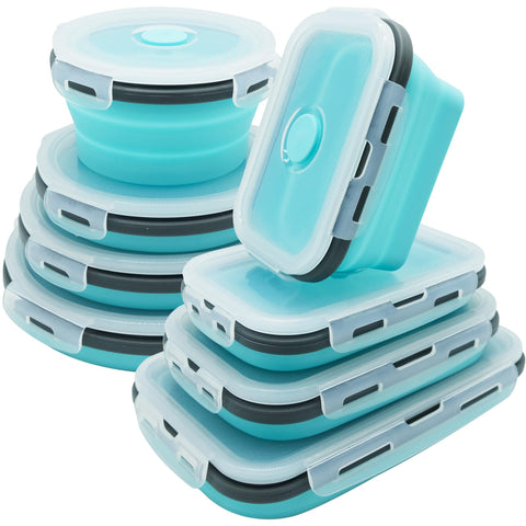 Lunememo front packaging showing full 8-piece set and lids, highlights versatility