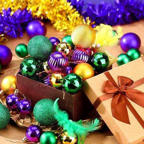 Lunmon close-up glossy finish highlighting vibrant Mardi Gras colors
