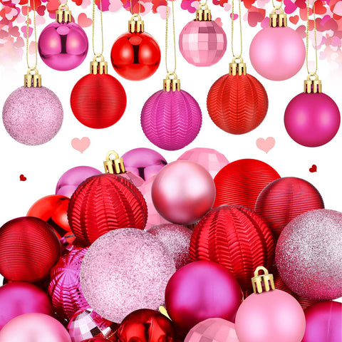 Lunmon front packaging showing 64 red and pink ornaments, easy selection benefit
