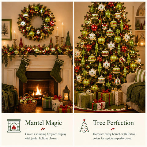 Lunmon ornaments hanging on a garland offering instant festive decor boost