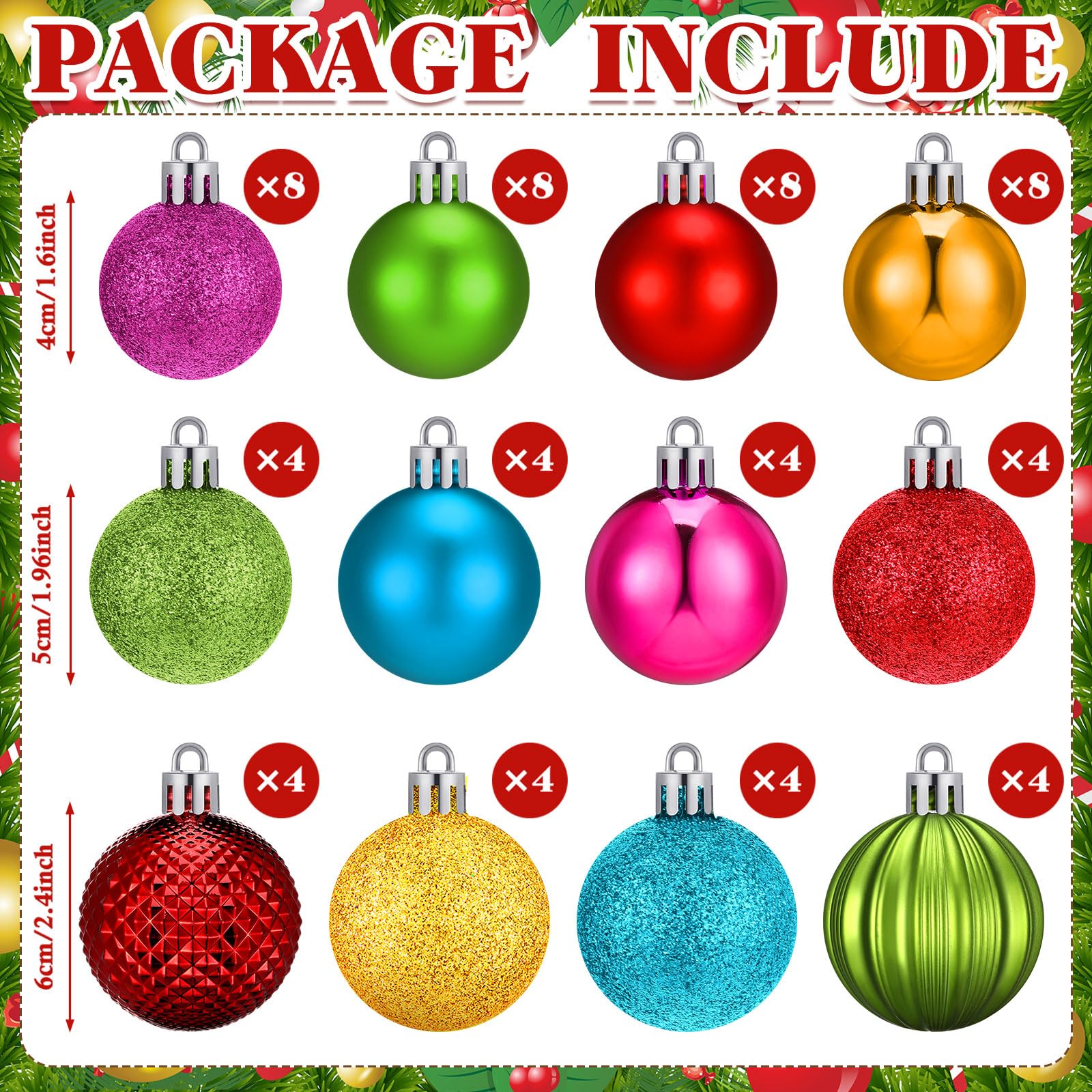 Lunmon mixed sizes hung on tree demonstrating bold color contrast