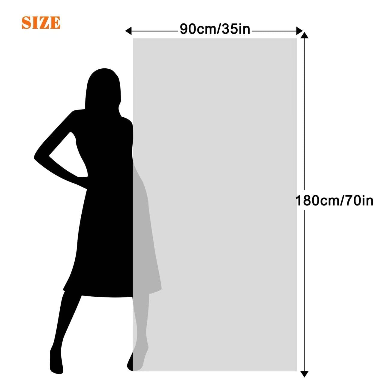 Lunoku towel next to ruler showing true 35x70-inch scale benefit