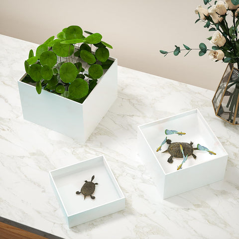 LUOBAO inverted riser used as shelf showing cable concealment convenience