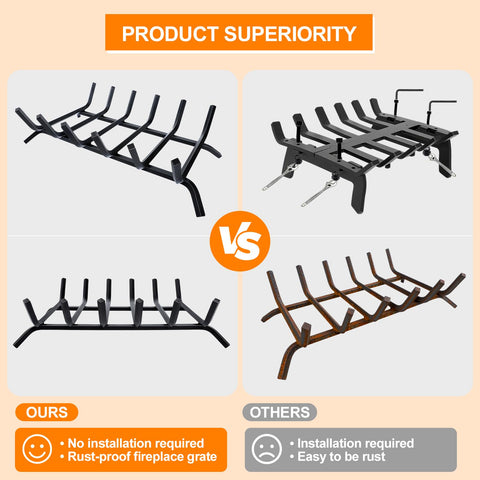 Luoieo grate in outdoor fire pit creating ambiance and reliable performance