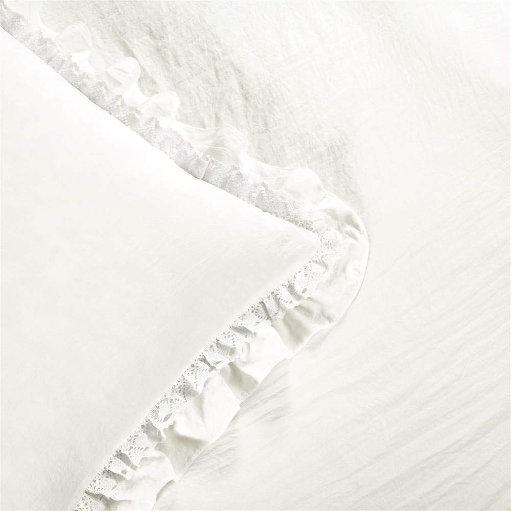 Lush Decor standard pillow sham detail showing matching ruffle and coordinated bedroom styling
