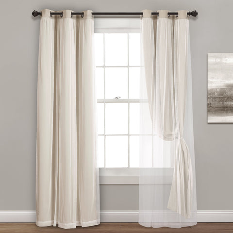 Lush Decor metal grommet detail demonstrating easy sliding and secure installation