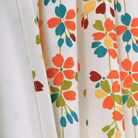 Lush Decor panel hung on rod with clip rings demonstrating easy installation