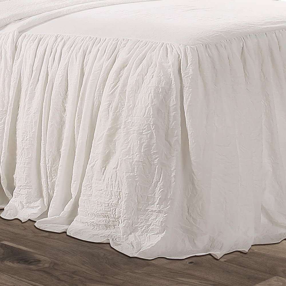 Lush Decor king pillow sham close-up showing ruffle trim matching benefit