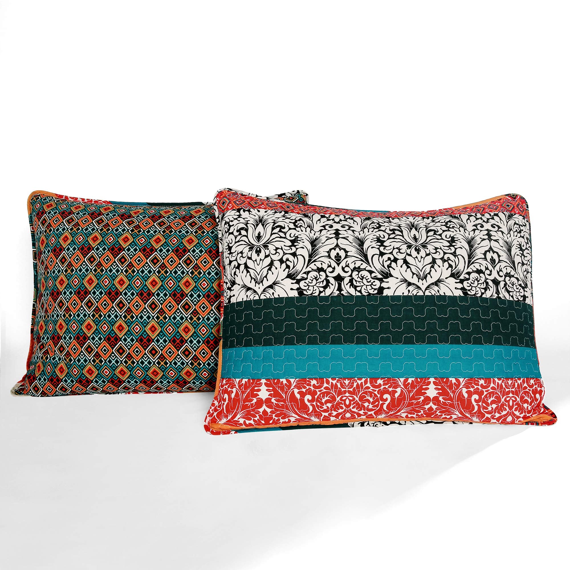 Lush Decor pillow shams detail highlighting random-cut pattern uniqueness and visual interest