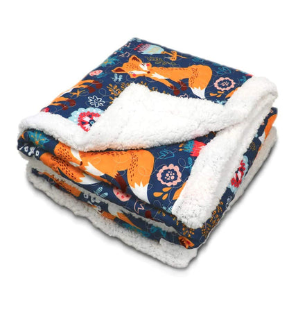 Lush Decor pixie fox sherpa close-up showing fluffy white reverse for soft warm comfort