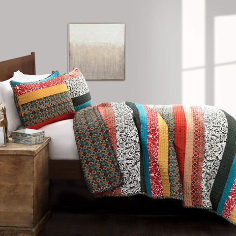 Lush Decor reverse geometric pattern view offering an alternate subtle boho styling option