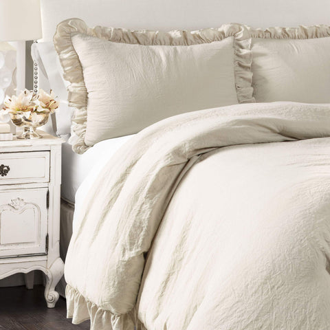 Lush Decor Reyna close-up of ruffle trim highlighting delicate detail and feminine charm