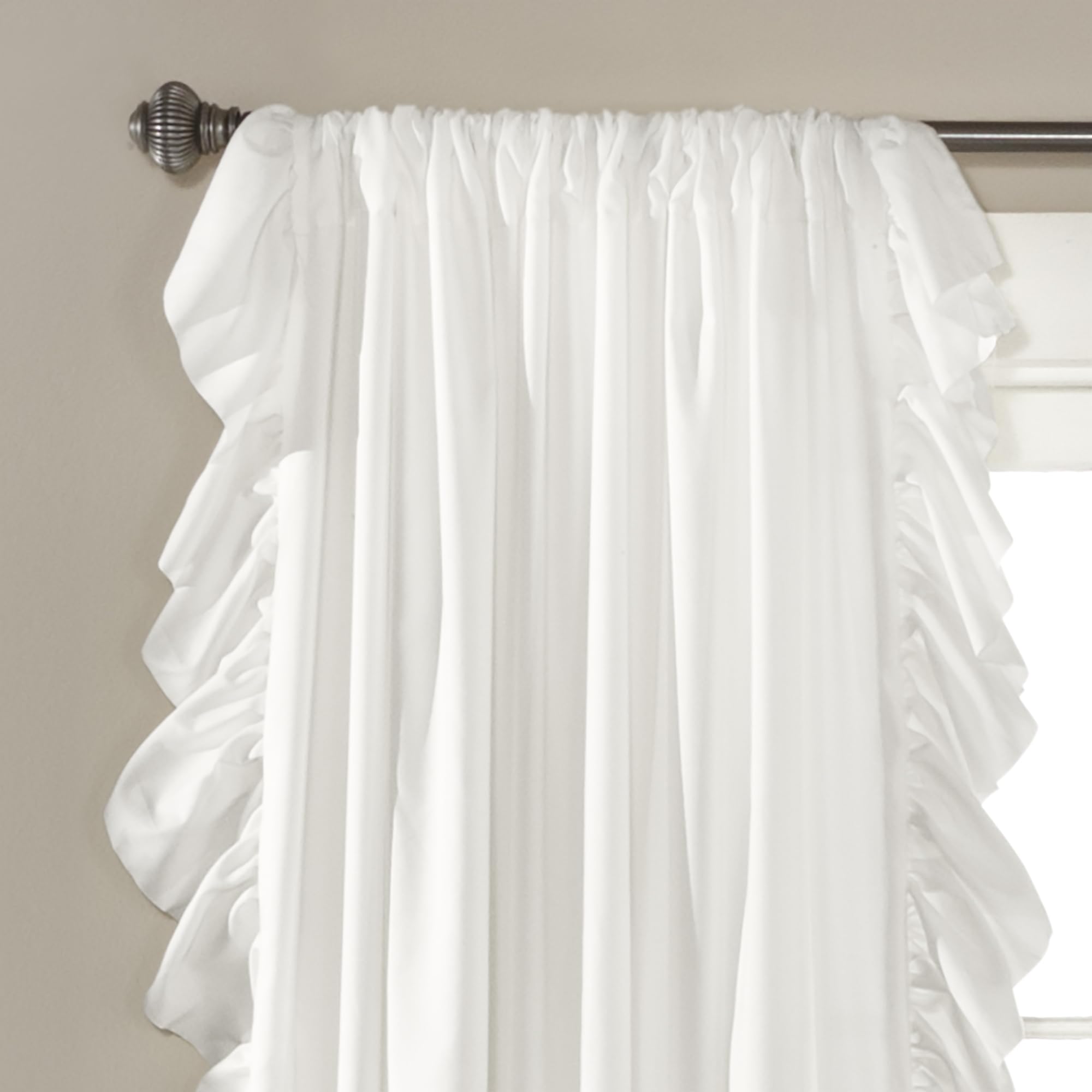Lush Decor Reyna close-up of cascading ruffle detail highlighting texture