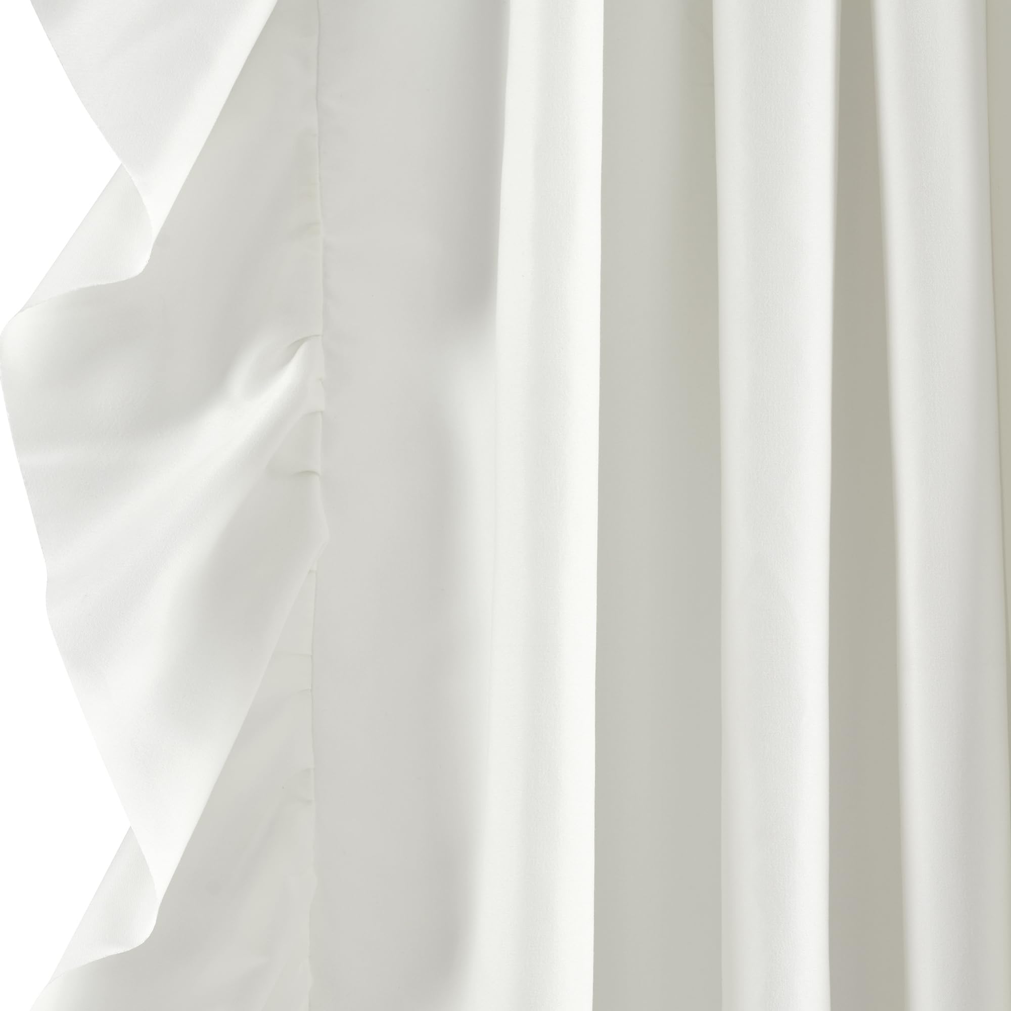 Lush Decor Reyna beside chair showing true size and graceful drape