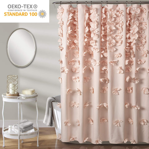 Lush Decor Riley with towels and decor showing cohesive styling and feminine warmth