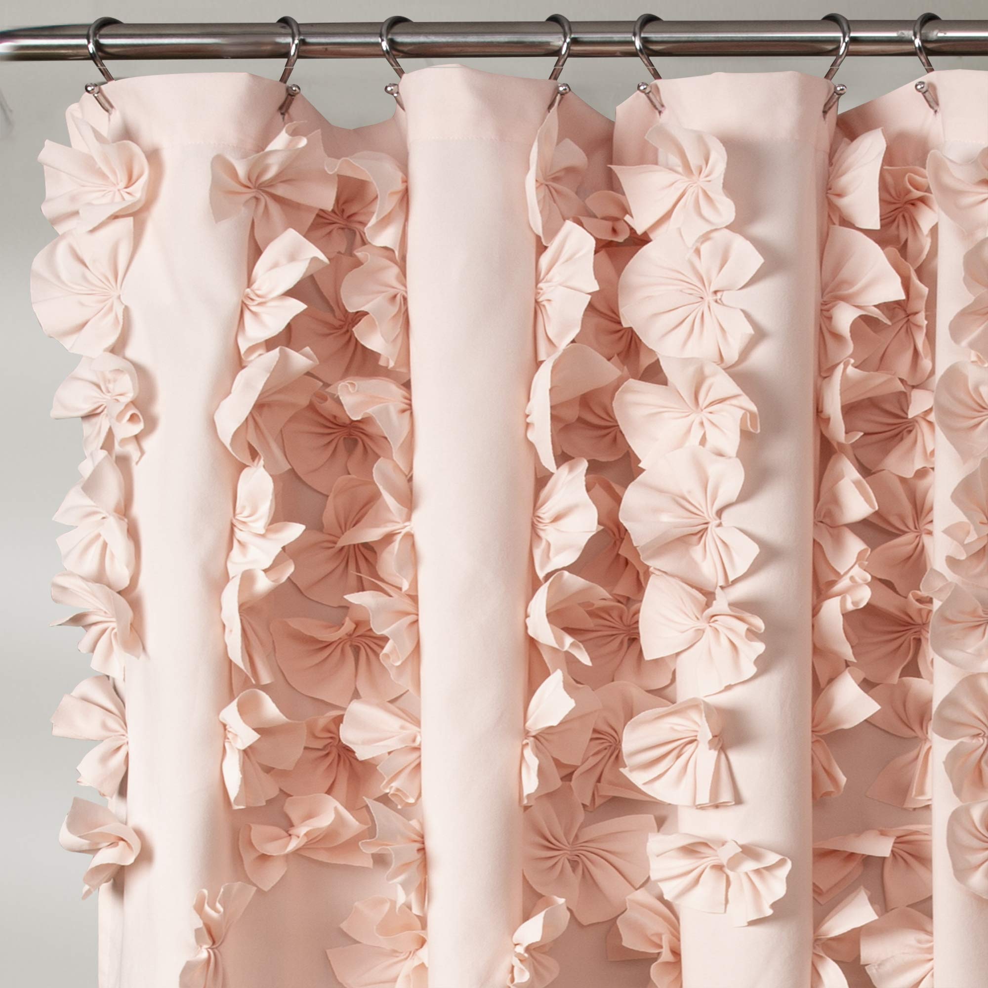 Lush Decor Riley top texture view showing cascading bow details and refined finish