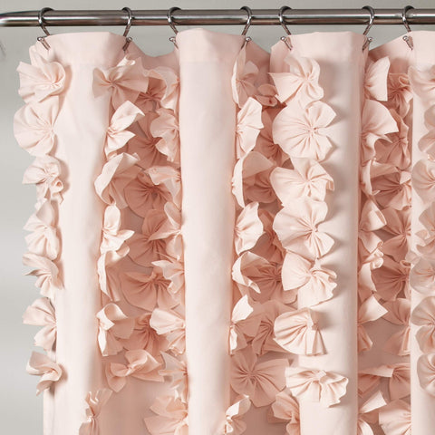 Lush Decor Riley top texture view showing cascading bow details and refined finish