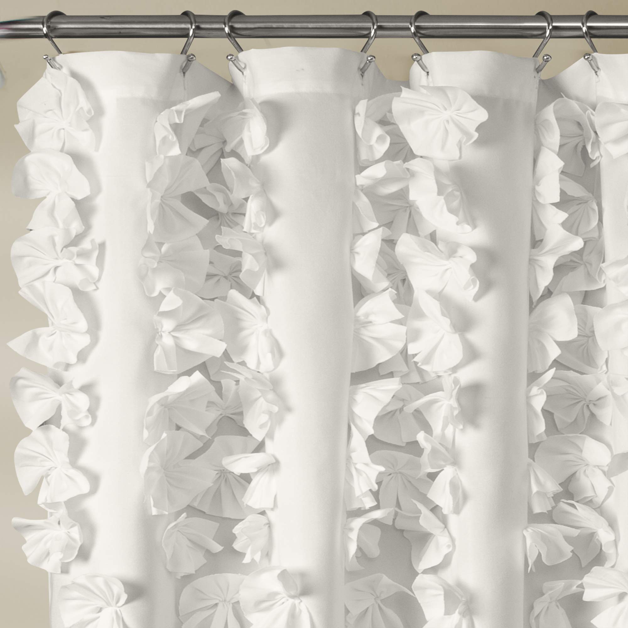 Lush Decor Riley top edge with 12 button holes for easy hanging and secure fit