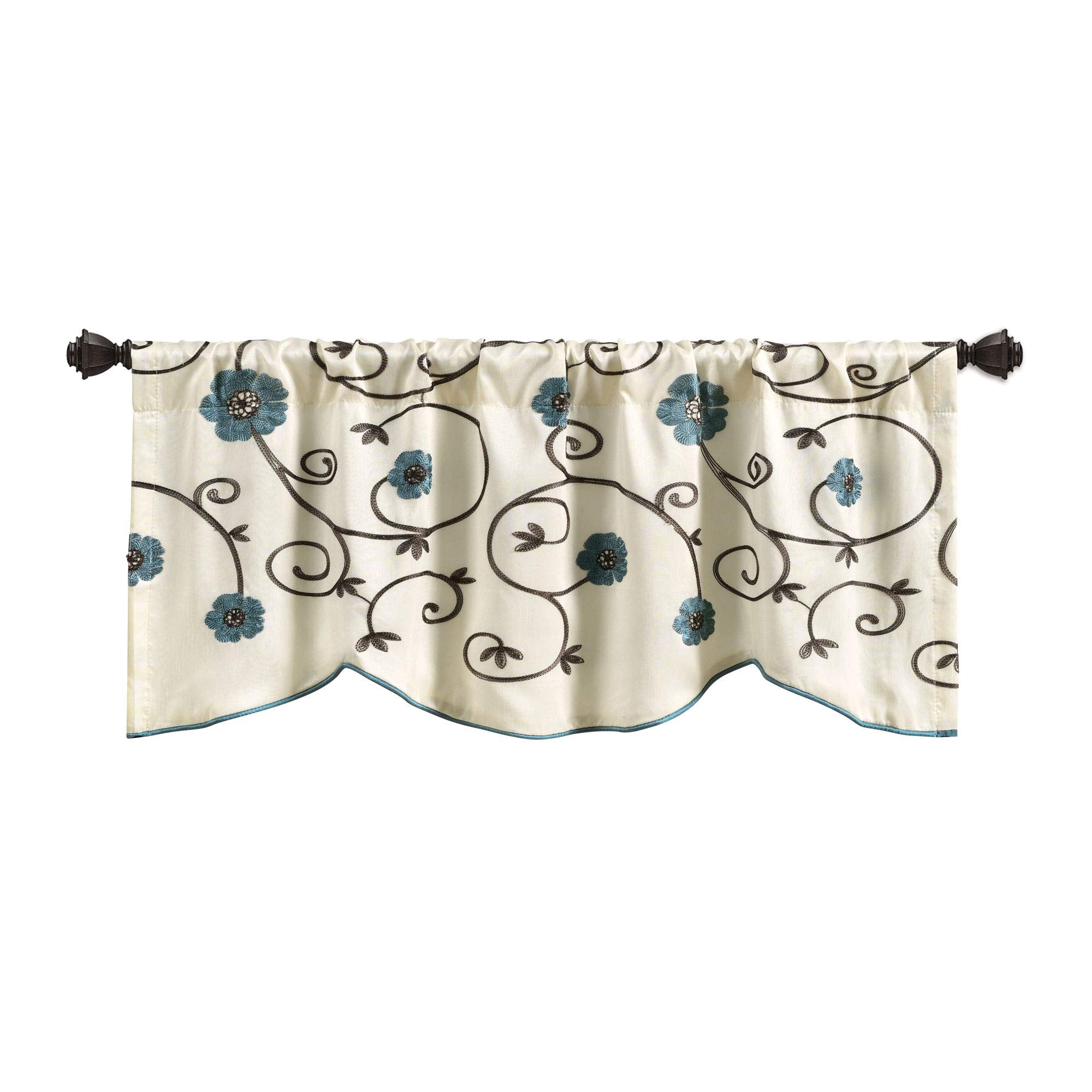 Lush Decor valance styled in kitchen adding color and softening light