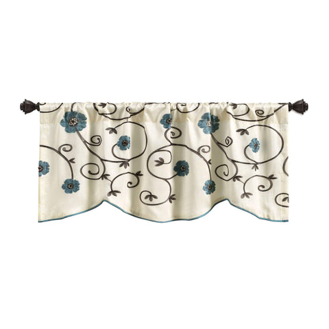 Lush Decor valance styled in kitchen adding color and softening light