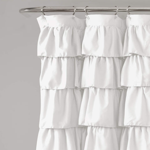 Lush Decor close-up of layered ruffles highlighting soft microfiber texture and visual depth
