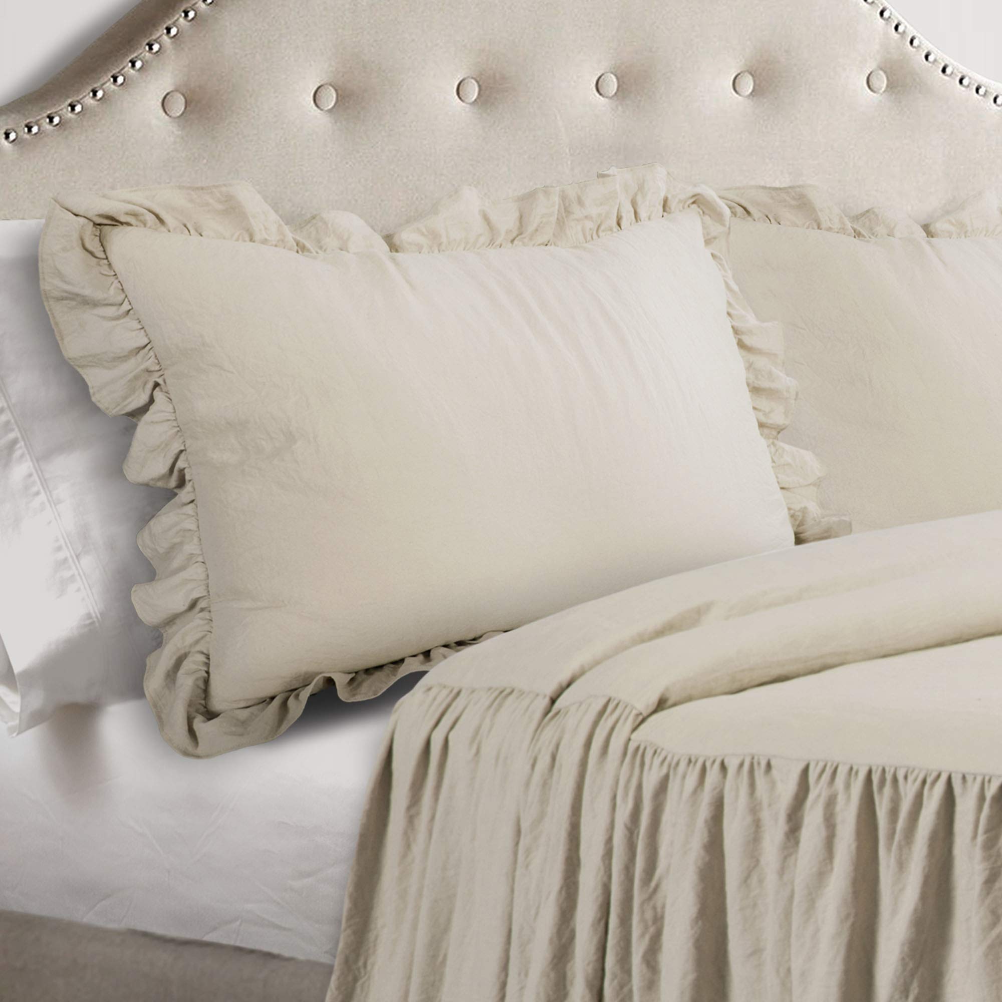 Lush Decor close-up of ruffle detail highlighting soft texture and elegant drape