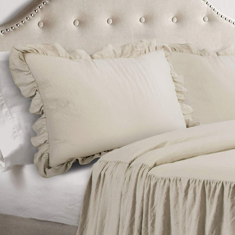 Lush Decor close-up of ruffle detail highlighting soft texture and elegant drape