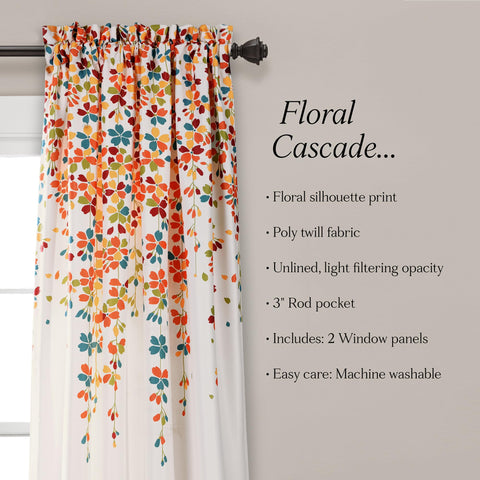 Lush Decor panels next to chair to show scale and full window coverage benefit