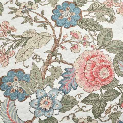 Lush Decor quilt close-up of cotton texture and quilted stitching for durability