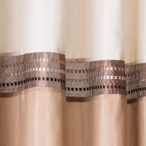 Lush Decor Terra fabric close-up showing faux-silk sheen and soft drape benefit