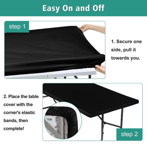 LUSHVIDA full 6ft folding table covered showing correct fit and scale