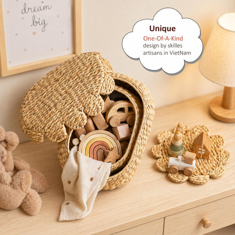 LUSYDECO lid fit and handle detail demonstrating secure dust protection benefit