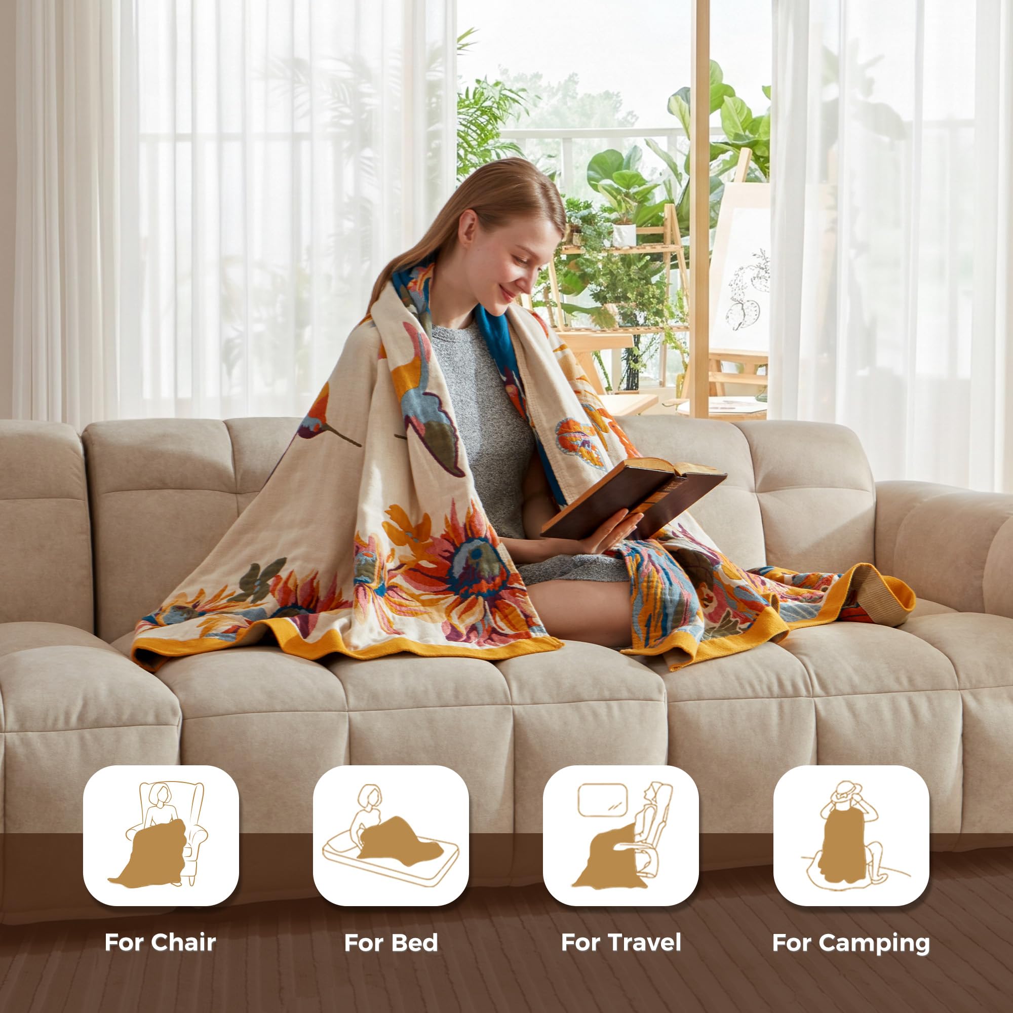 LUTBM full-size coverage on bed demonstrating generous dimensions