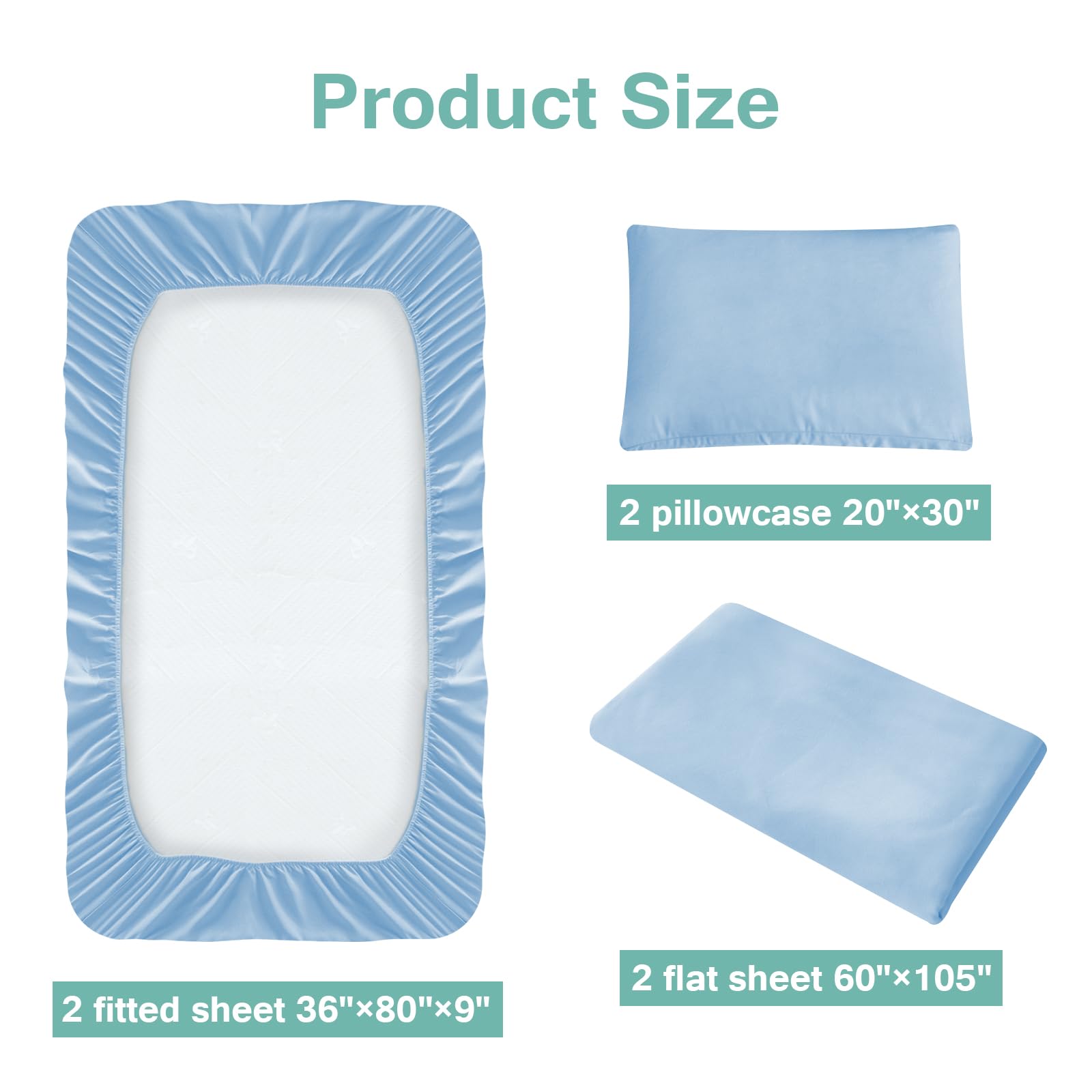 Luv4babe close-up of fitted sheet elastic showing secure fit benefit for adjusted beds