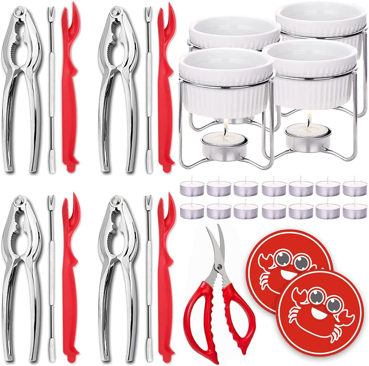 Luvan front packaging showing complete 33-piece seafood kit and tools