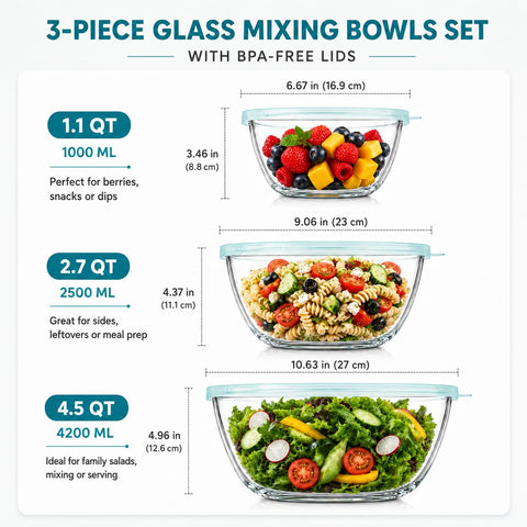 Luvan large bowl filled with salad highlighting serving convenience