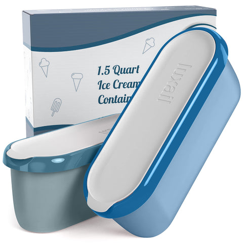 luxail front packaging view showing two stackable containers and lids for organized storage