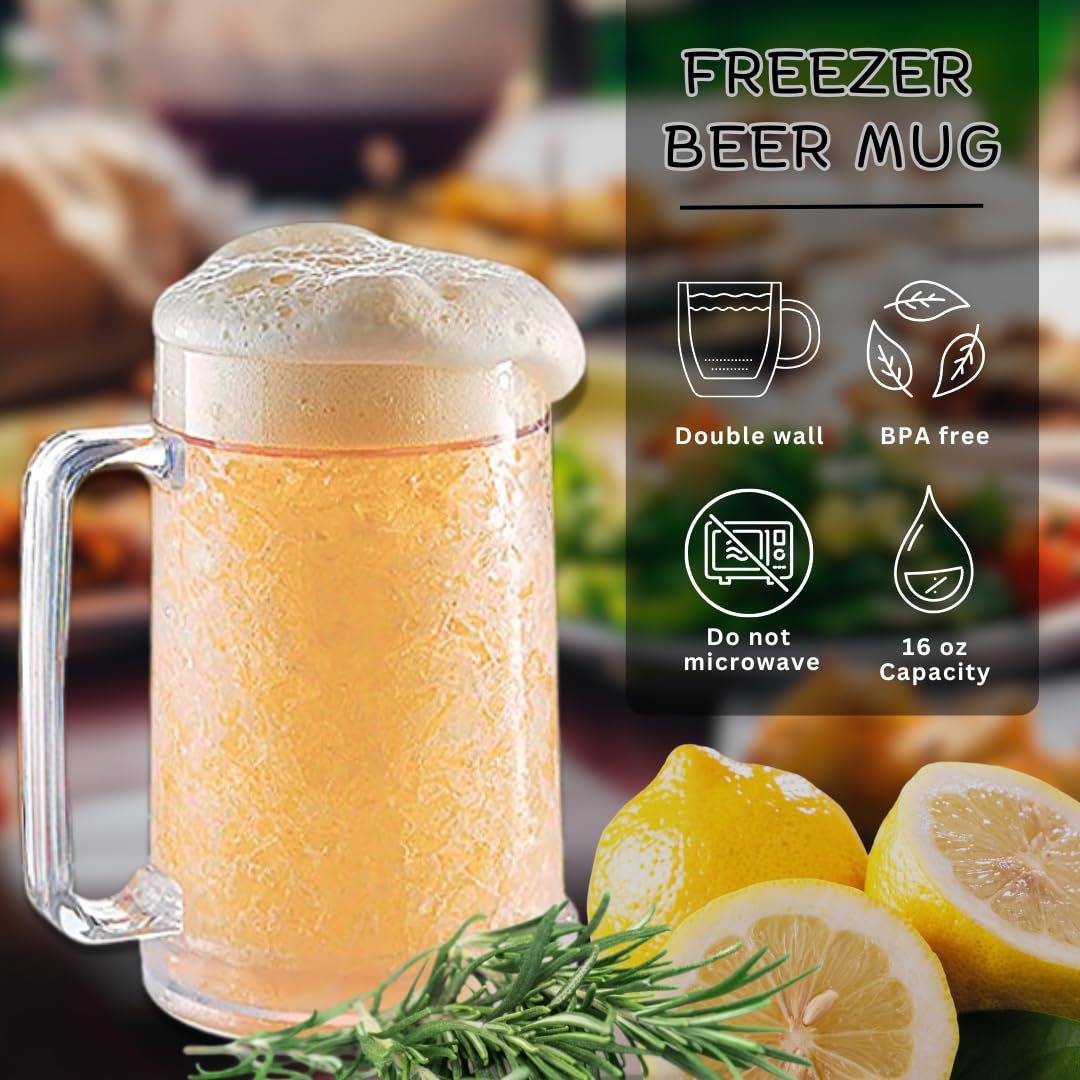 luxail mug filled with beer demonstrating sustained chill and no dilution benefit