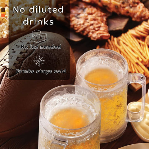 luxail mug placed in freezer ready to freeze gel for instant cold drinks benefit